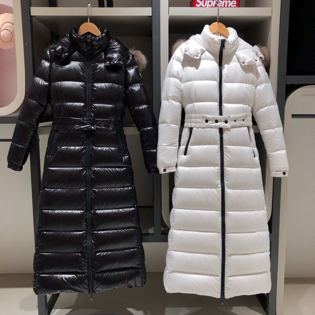 Moncler Women's Long Belted Puffer Coat — comparison