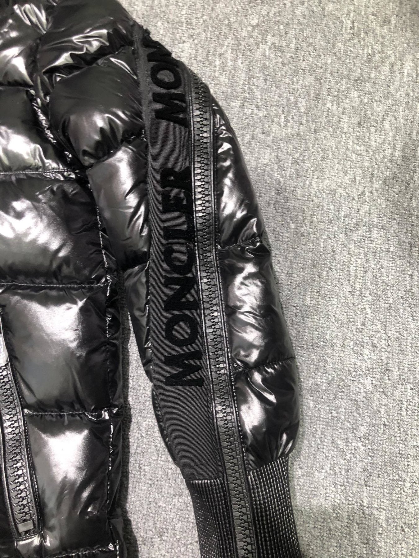 Moncler Hooded Puffer Coat — detail