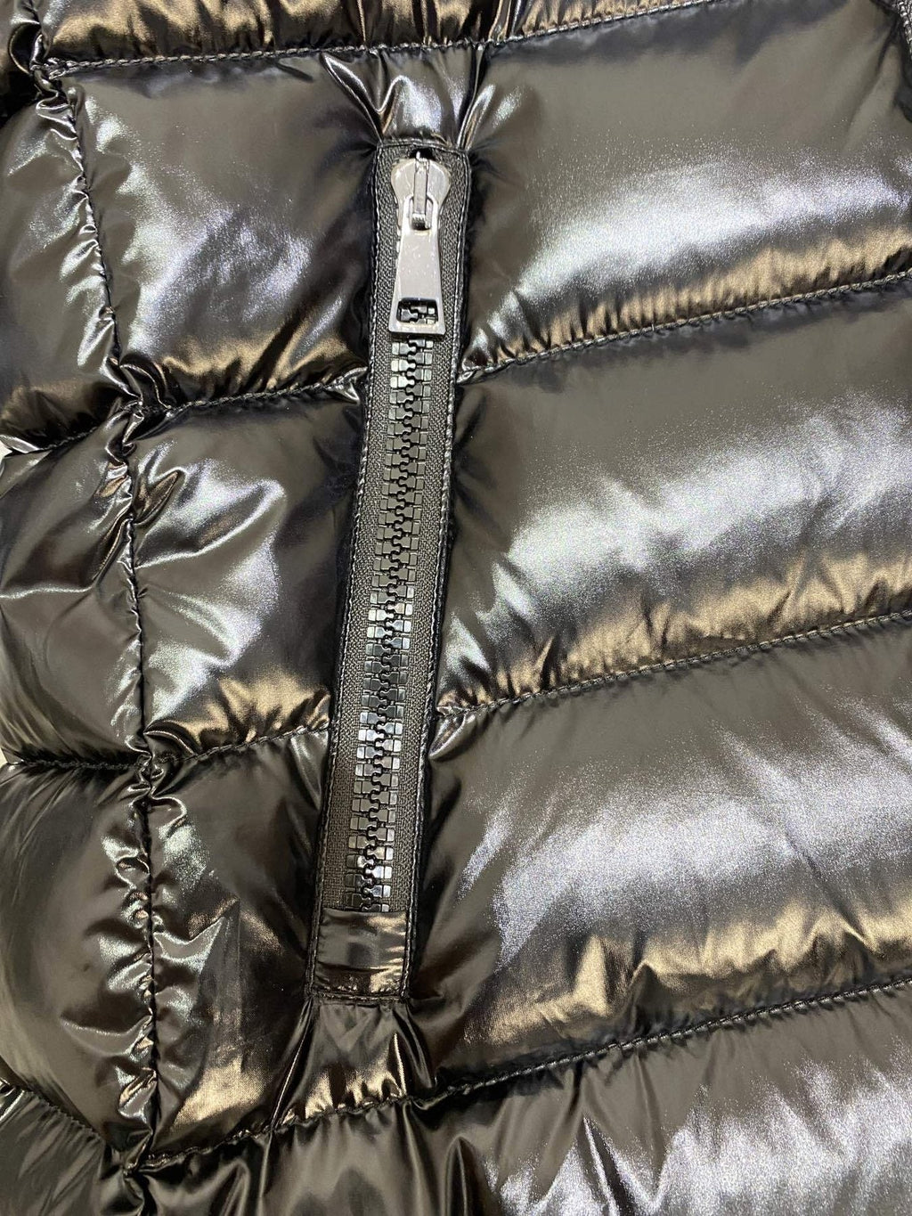 Moncler Women's Black Hooded Long Down Coat — detail