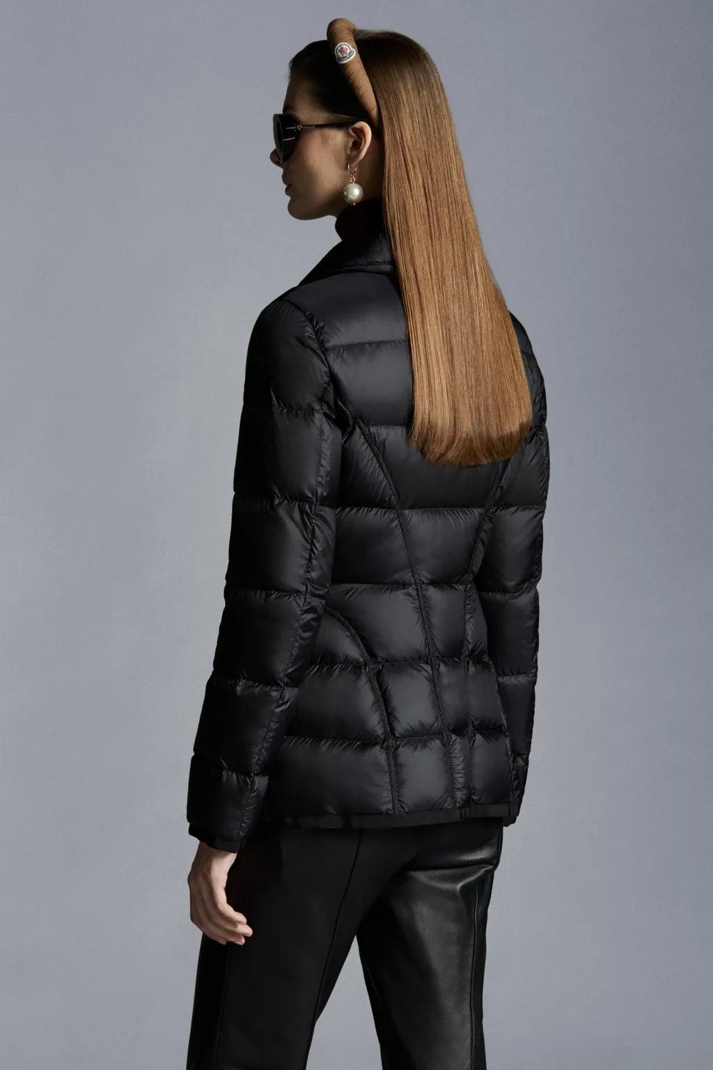 Moncler Black Quilted Short Down Coat — context