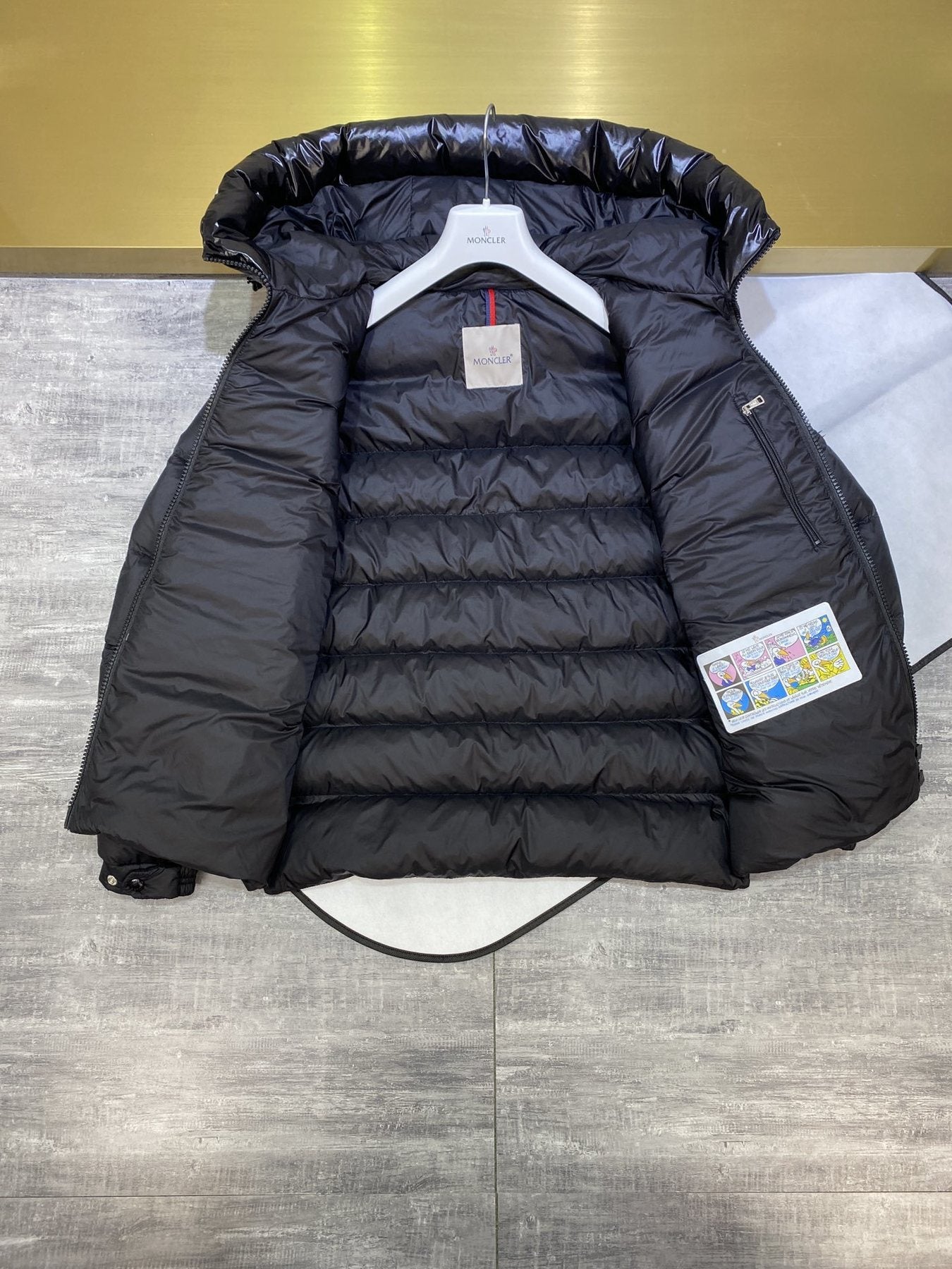Moncler Hooded Quilted Puffer Coat — hang_tag