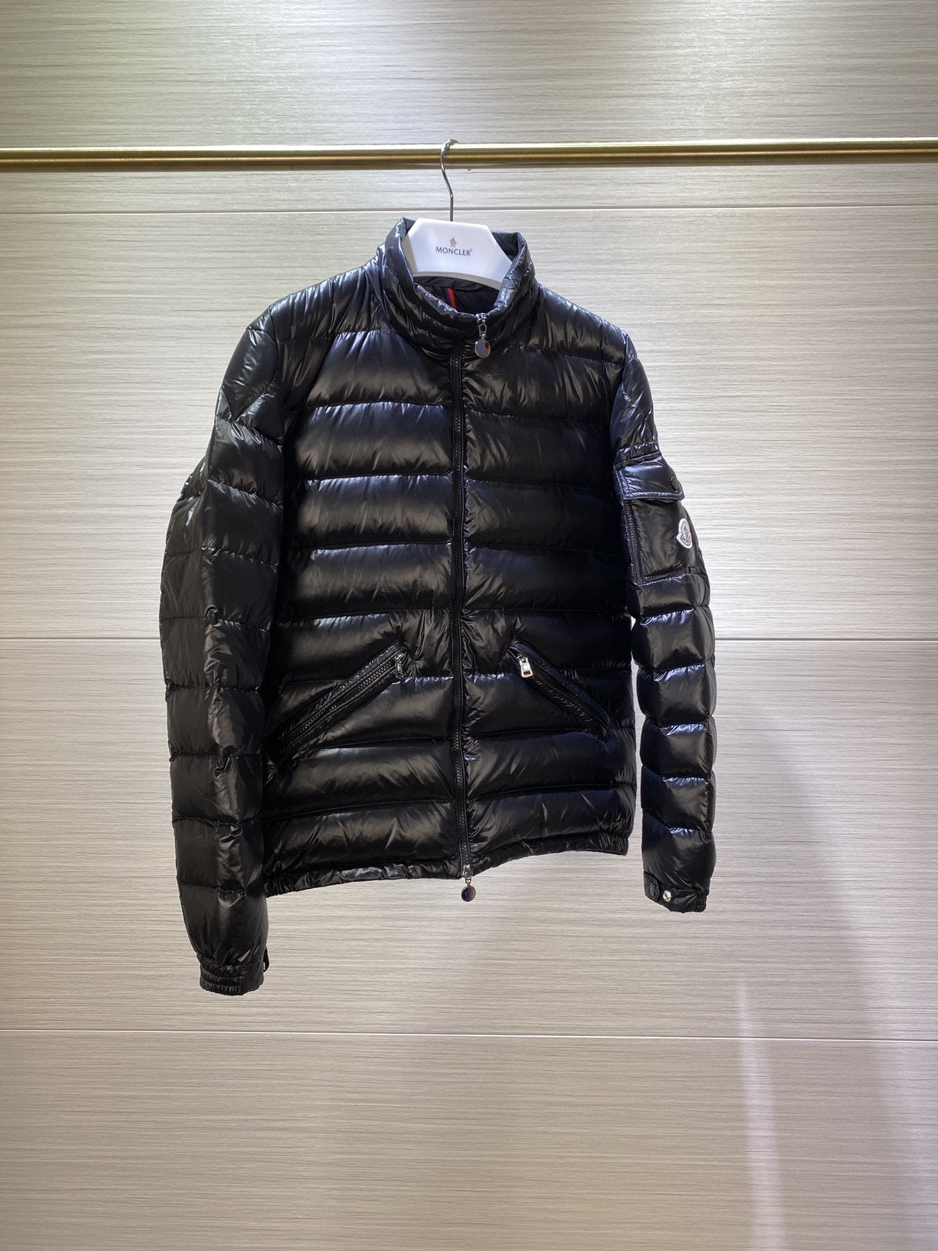 Moncler Lightweight Quilted Puffer Coat — detail