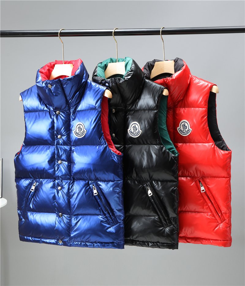 Moncler Glossy Quilted Down Vest — comparison