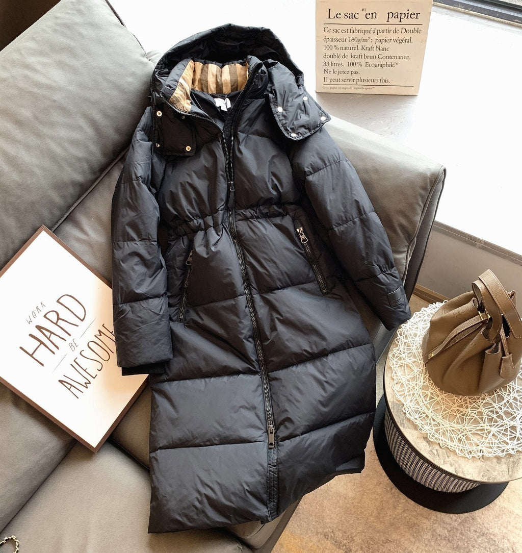 Burberry Women's Hooded Long Down Jacket — hero