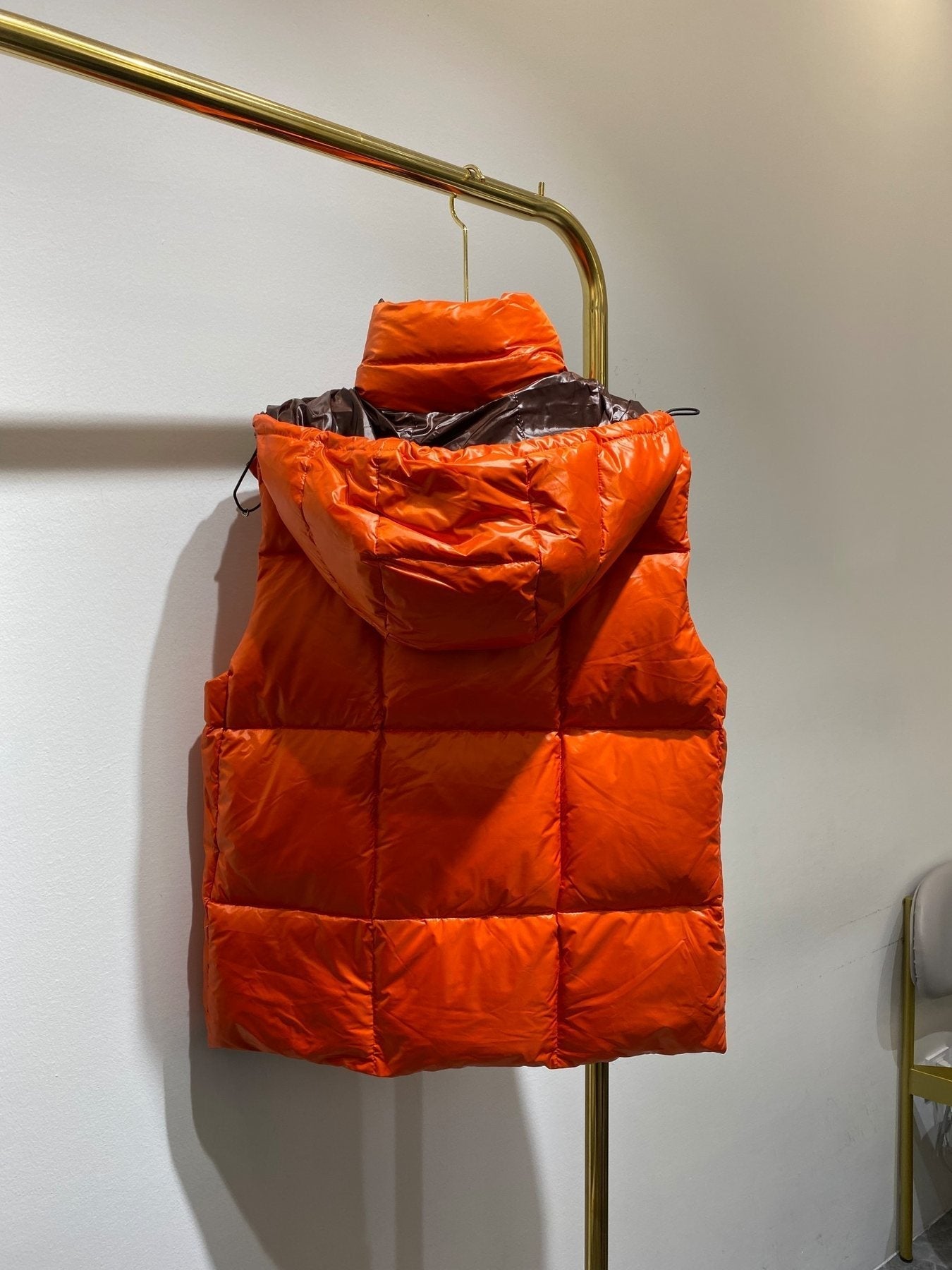 Moncler Women's Hooded Quilted Down Vest — back