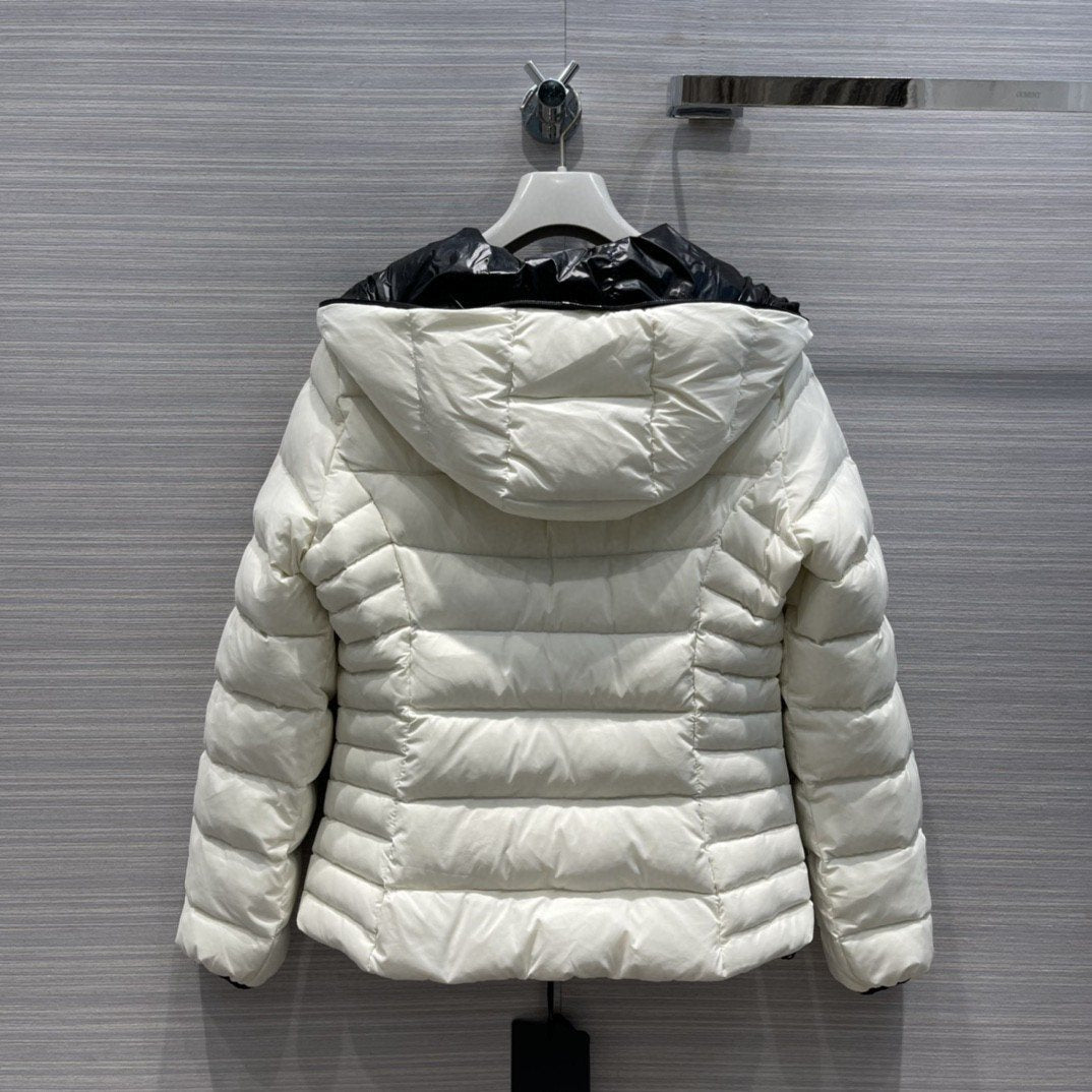 Moncler Women's Reversible Hooded Letter Graphic Puffer Coat — back