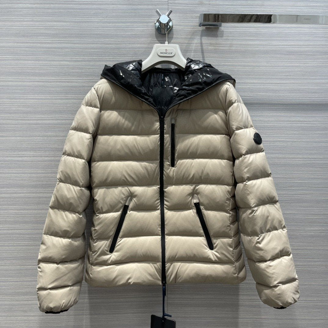 Moncler Women's Reversible Hooded Letter Graphic Puffer Coat — hero