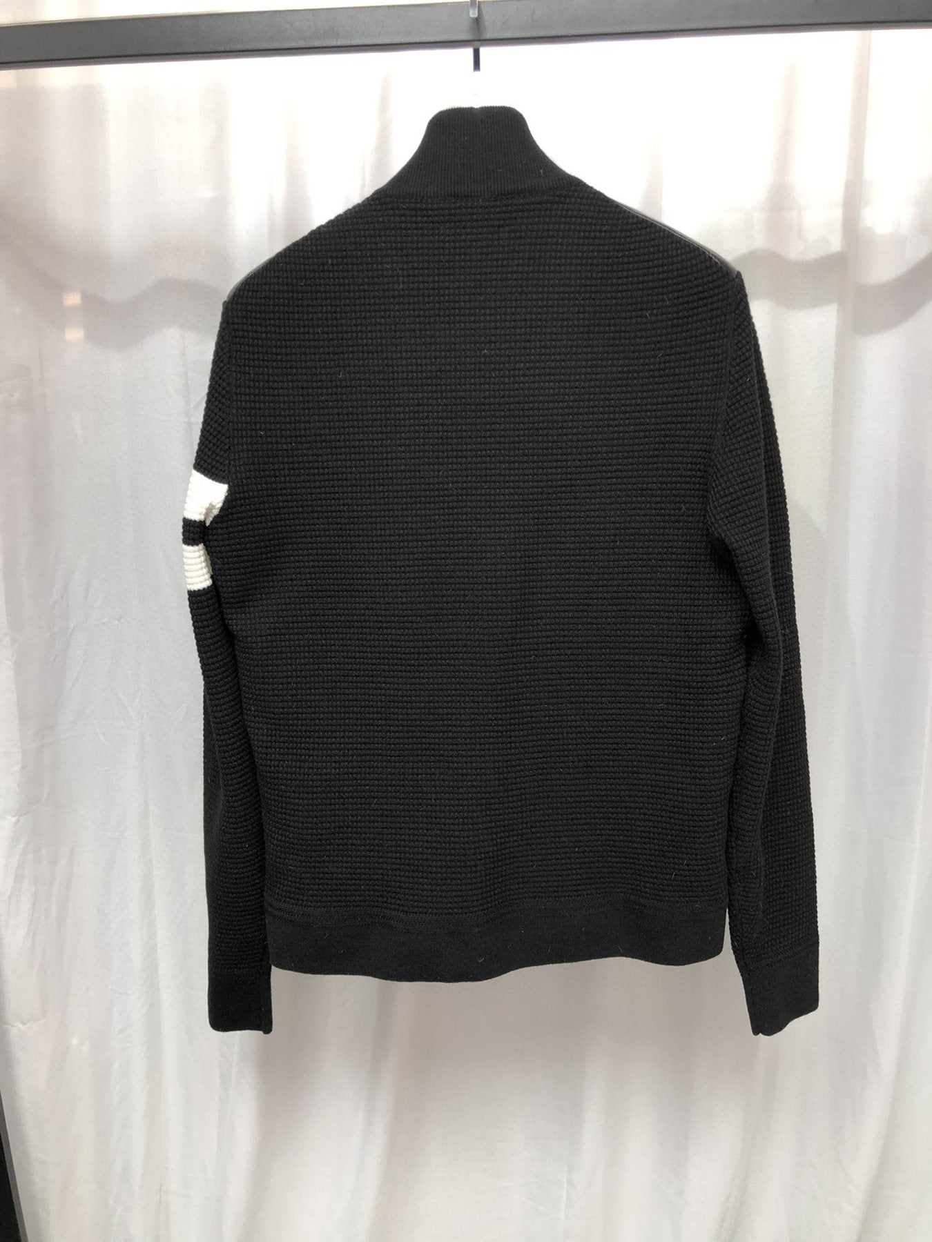 Moncler Knit-Sleeve Quilted Down Jacket — back
