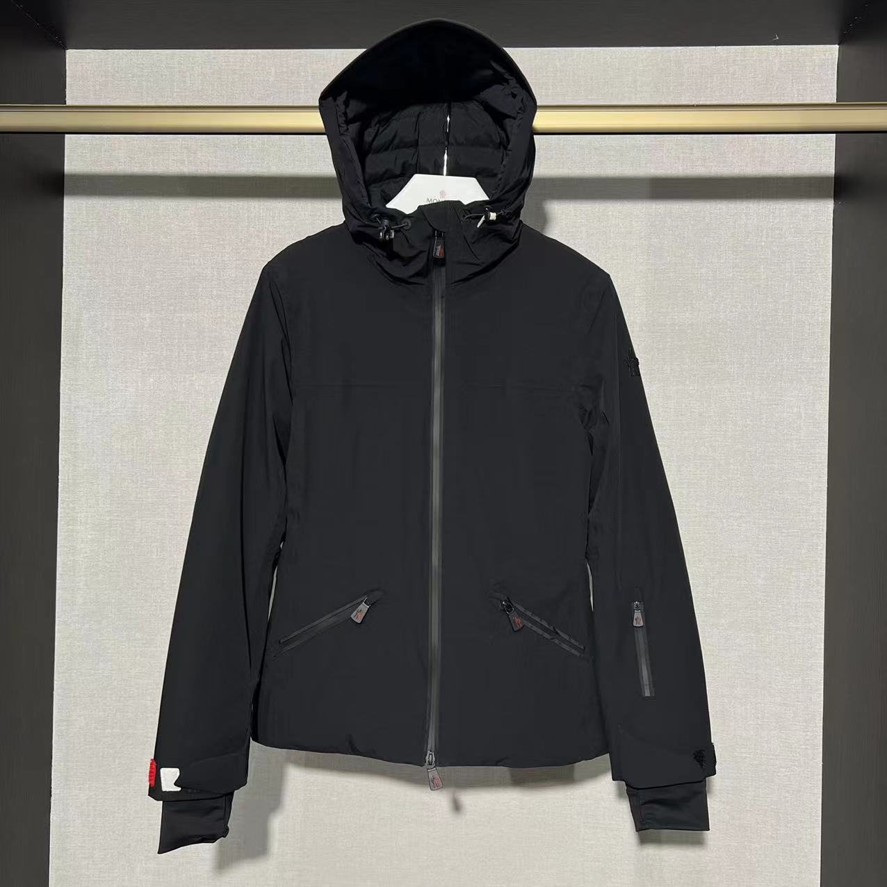 Moncler Women's Belted Hooded Ski Coat — front