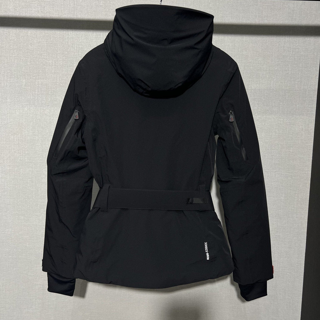 Moncler Women's Belted Hooded Ski Coat — back
