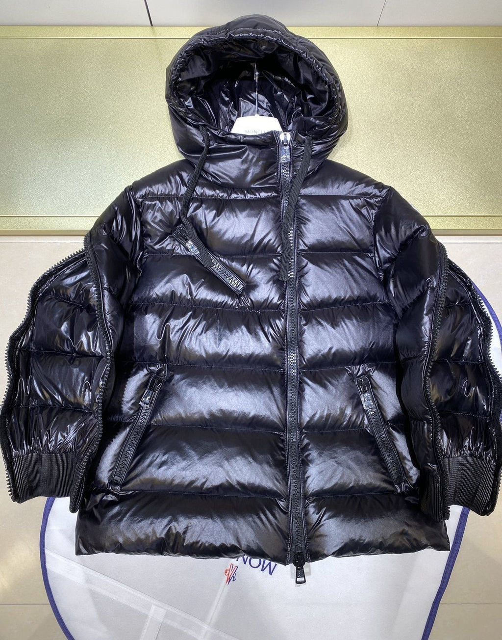 Moncler Reversible Hooded Puffer Coat — detail