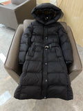 Burberry Long Belted Down Jacket — hero