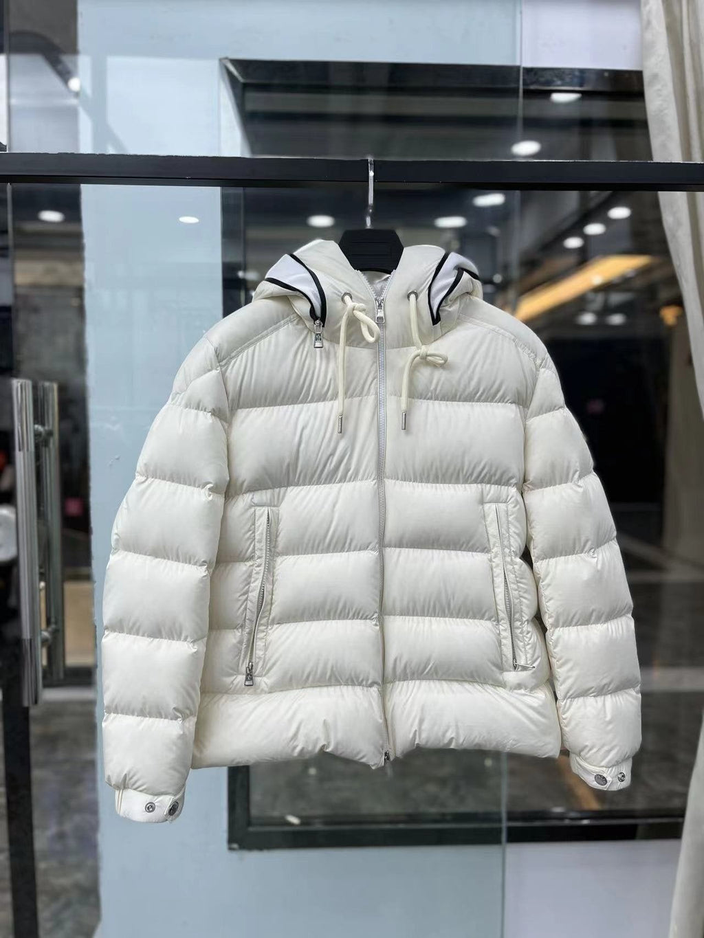 Moncler Hooded Short Down Coat — front