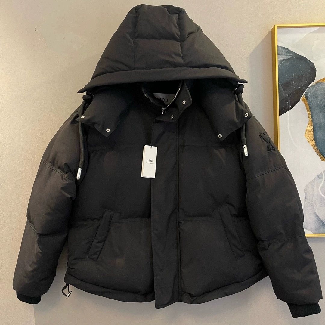 AMI Paris Hooded Quilted Puffer Jacket — hang_tag