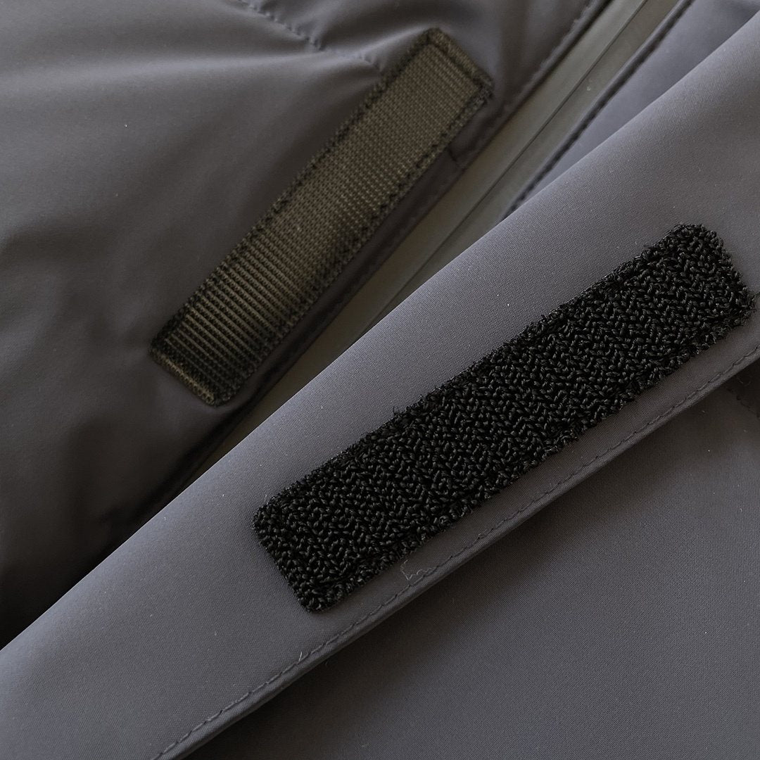 Moncler Hooded Quilted Short Down Coat — detail
