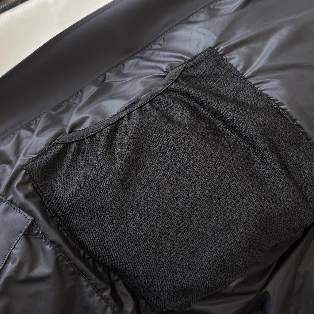 Moncler Hooded Quilted Short Down Coat — detail