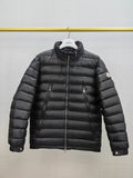 Moncler Black Stand-Collar Quilted Puffer Coat — hero