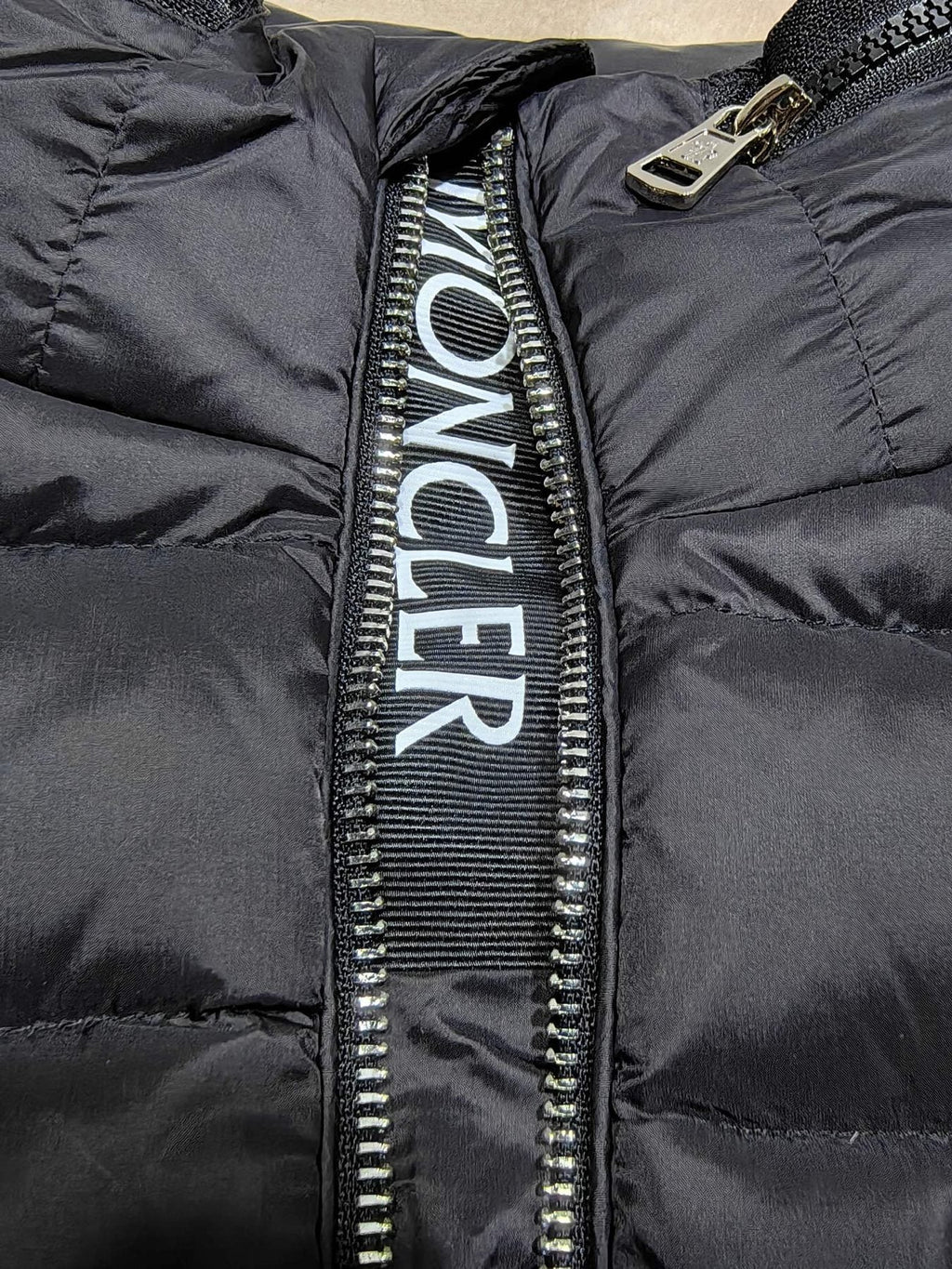 Moncler Hidden Lettering Down Vest — detail