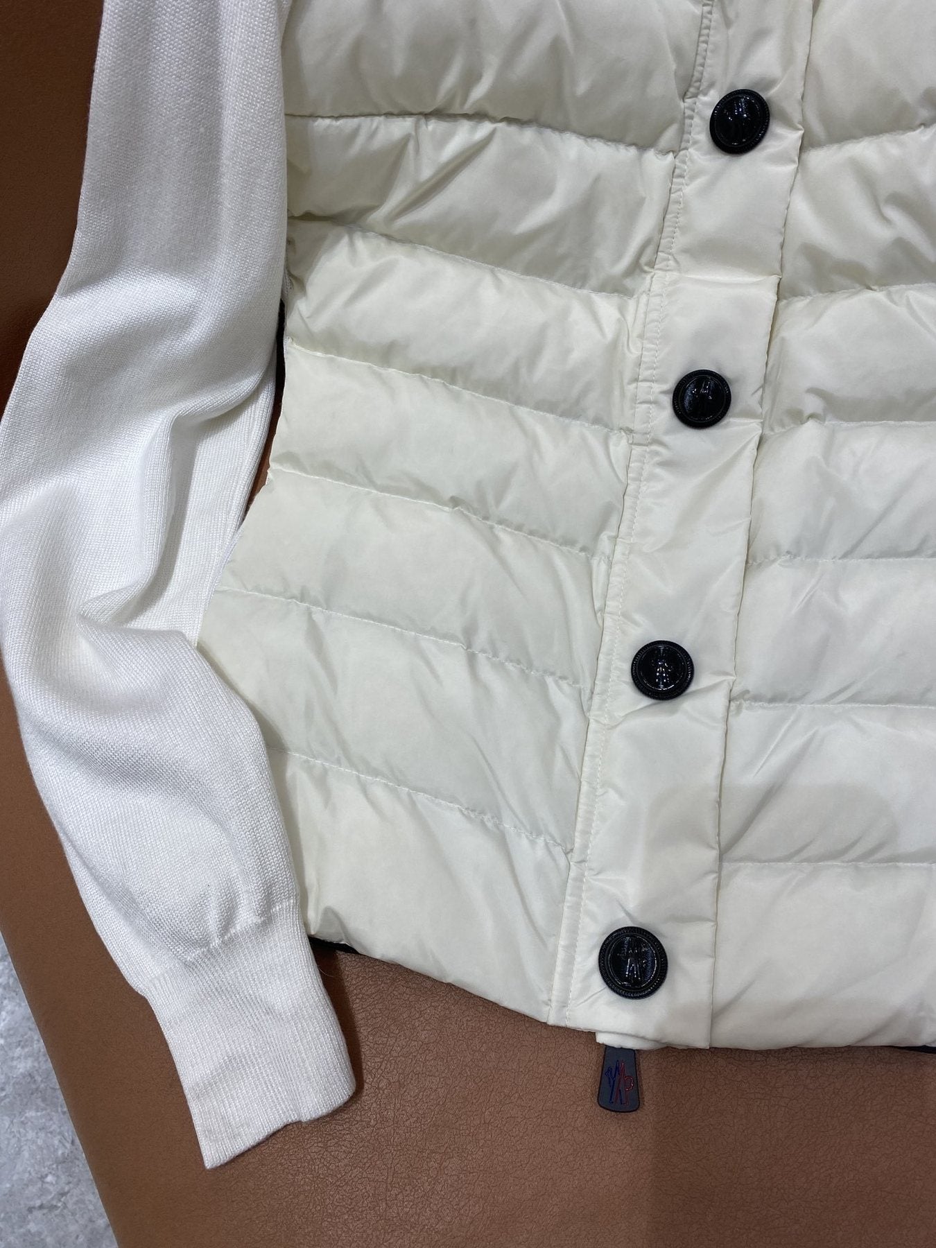 Moncler Hybrid Quilted Knit Jacket — detail