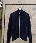Moncler Men's Full-Zip Mock-Neck Knit Jacket — front