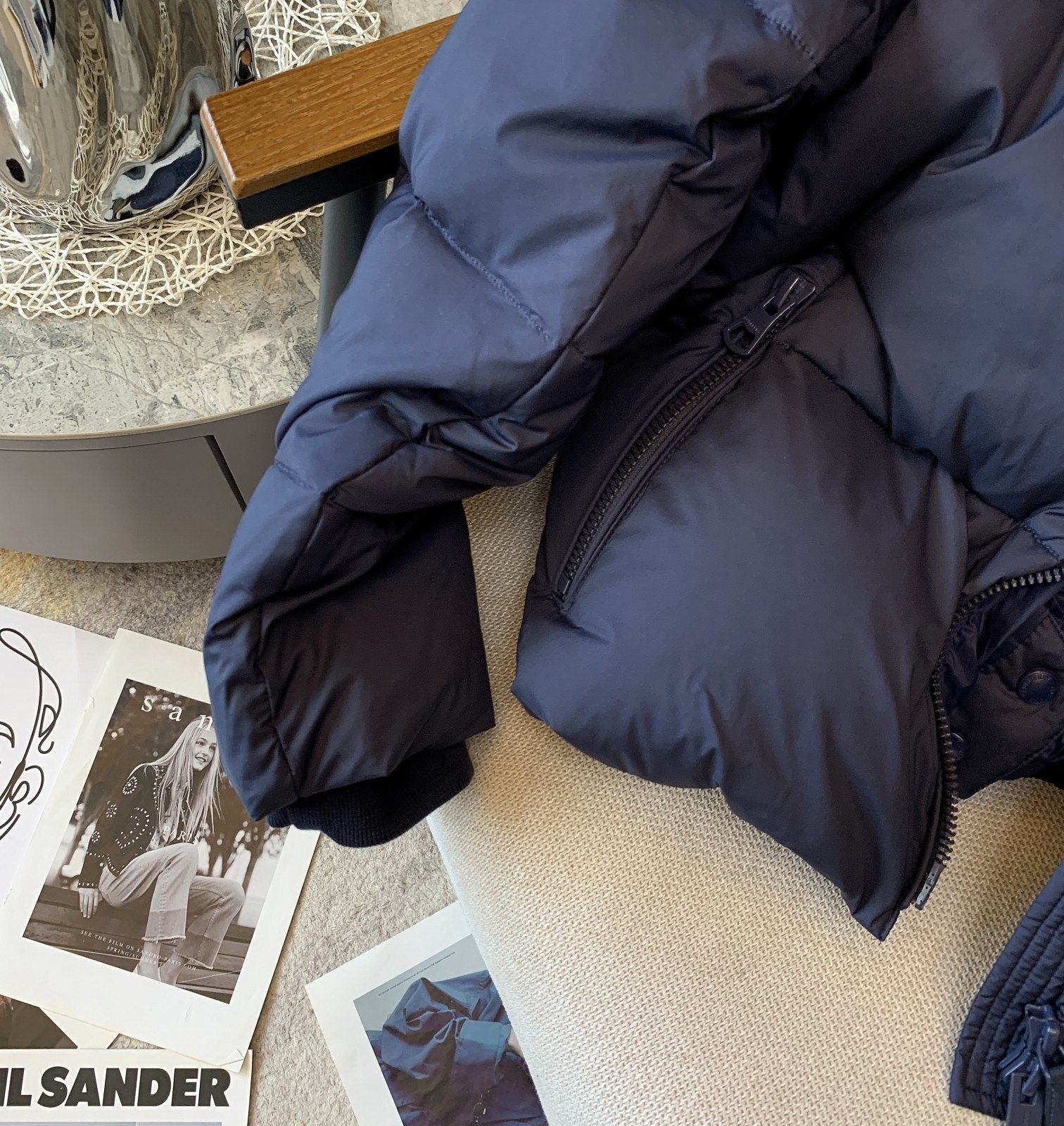Burberry Short Quilted Puffer Jacket — detail