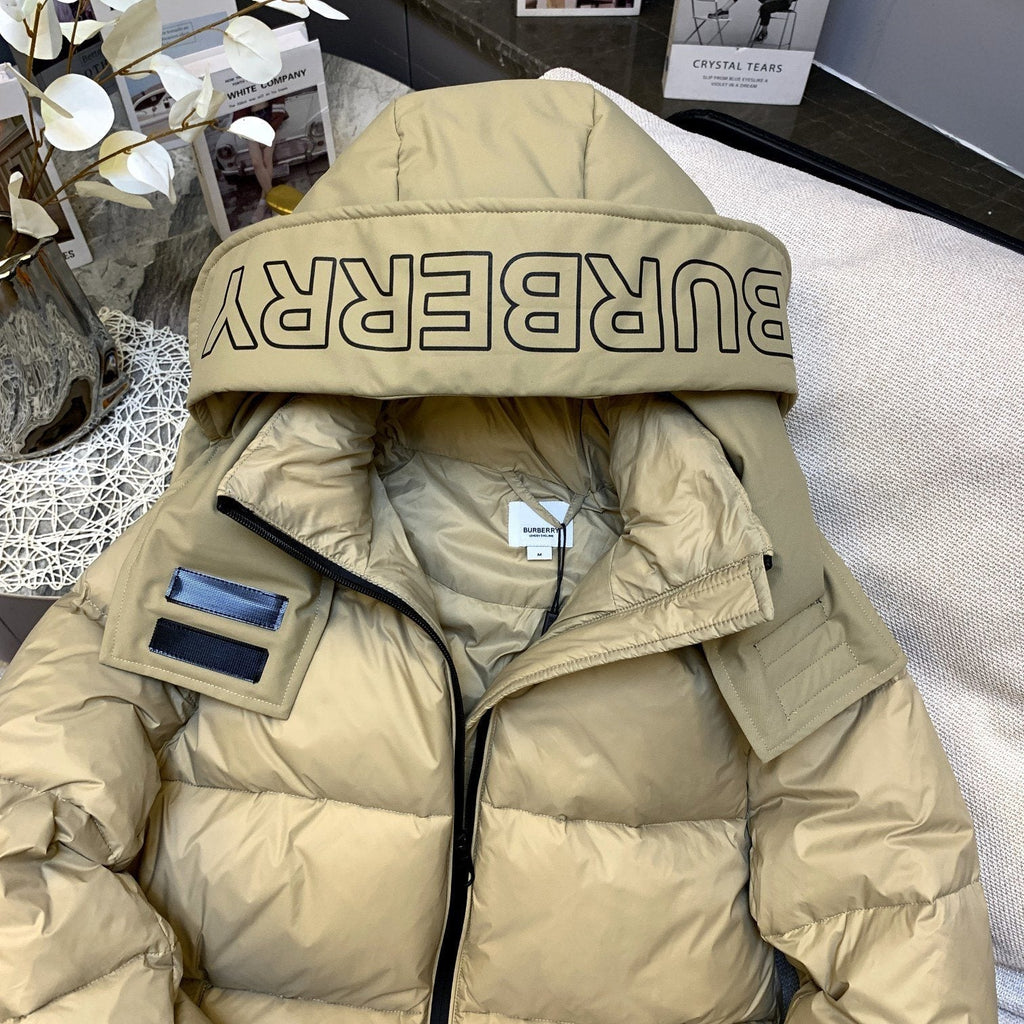 Burberry Hooded Short Down Jacket — detail