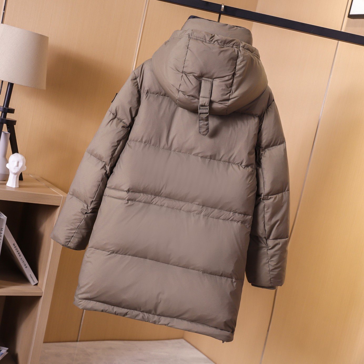 Burberry Unisex Hooded Long Down Jacket — back