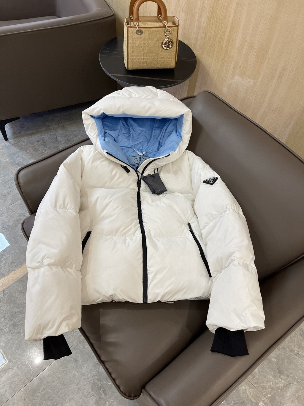 Prada Hooded Short Down Jacket — hero