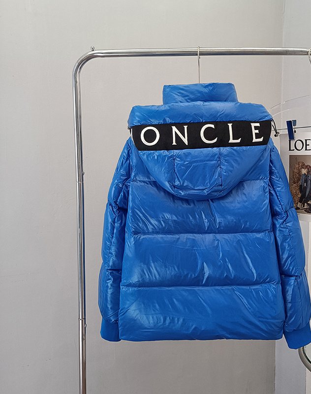 Moncler Hooded Glossy Puffer Coat — back