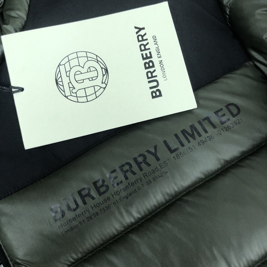 Burberry Contrast Panel Hooded Puffer Jacket — hang_tag