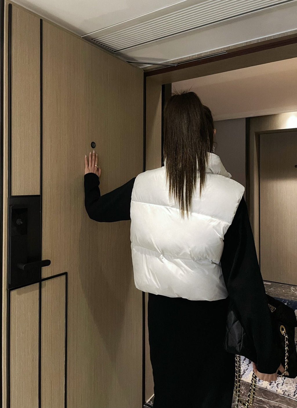 Prada Reversible Quilted Zip Vest — back