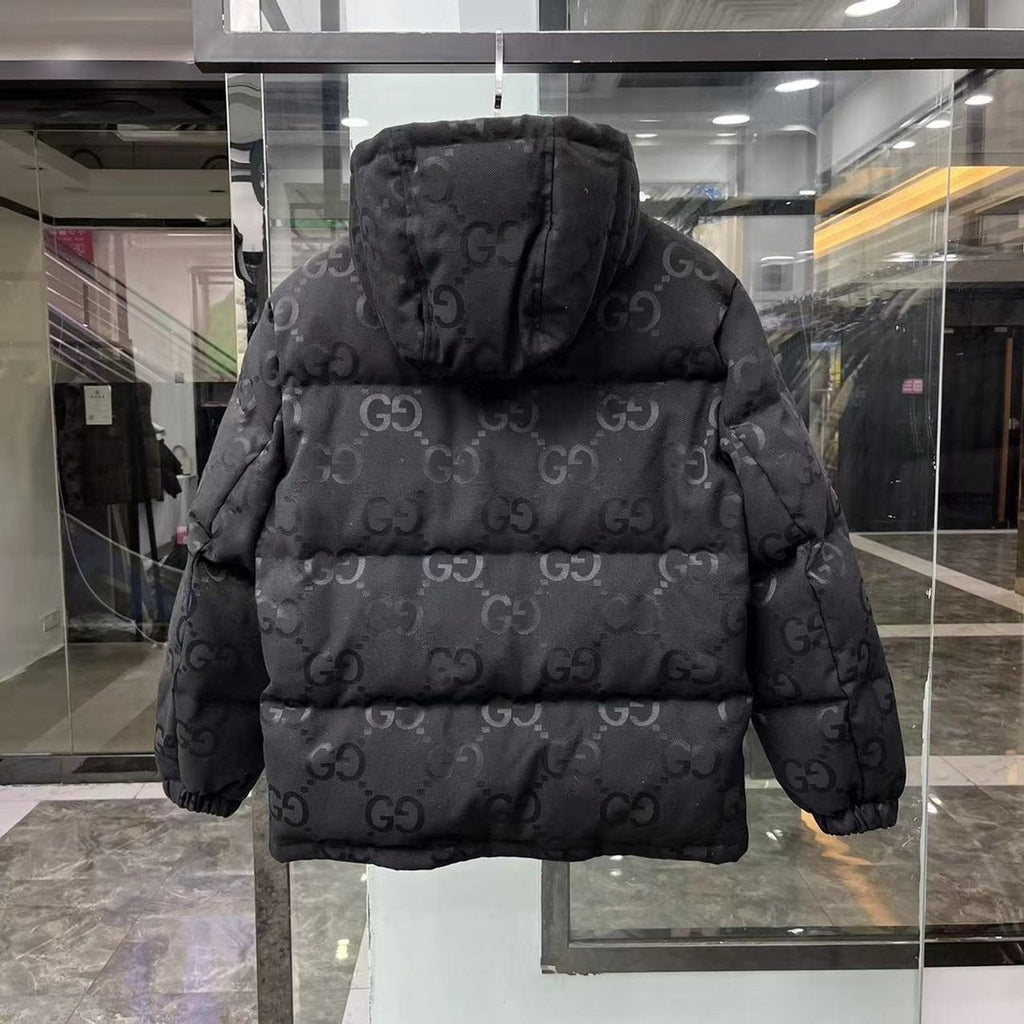 GUCCI Hooded Tonal Monogram Puffer Jacket — back