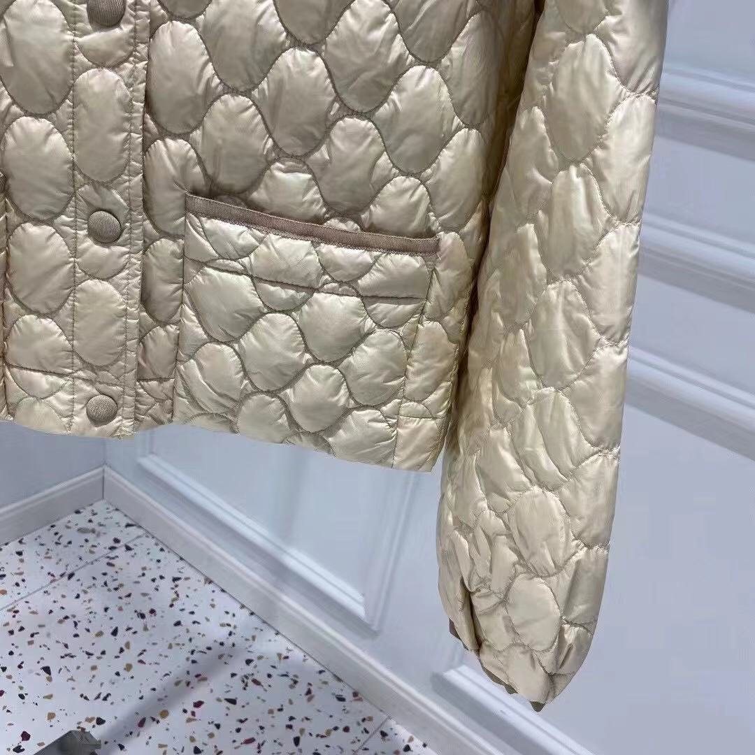 Moncler Women's Heart-Quilted Short Down Coat — detail