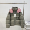 Moncler Contrast-Yoke Hooded Puffer Coat — hero