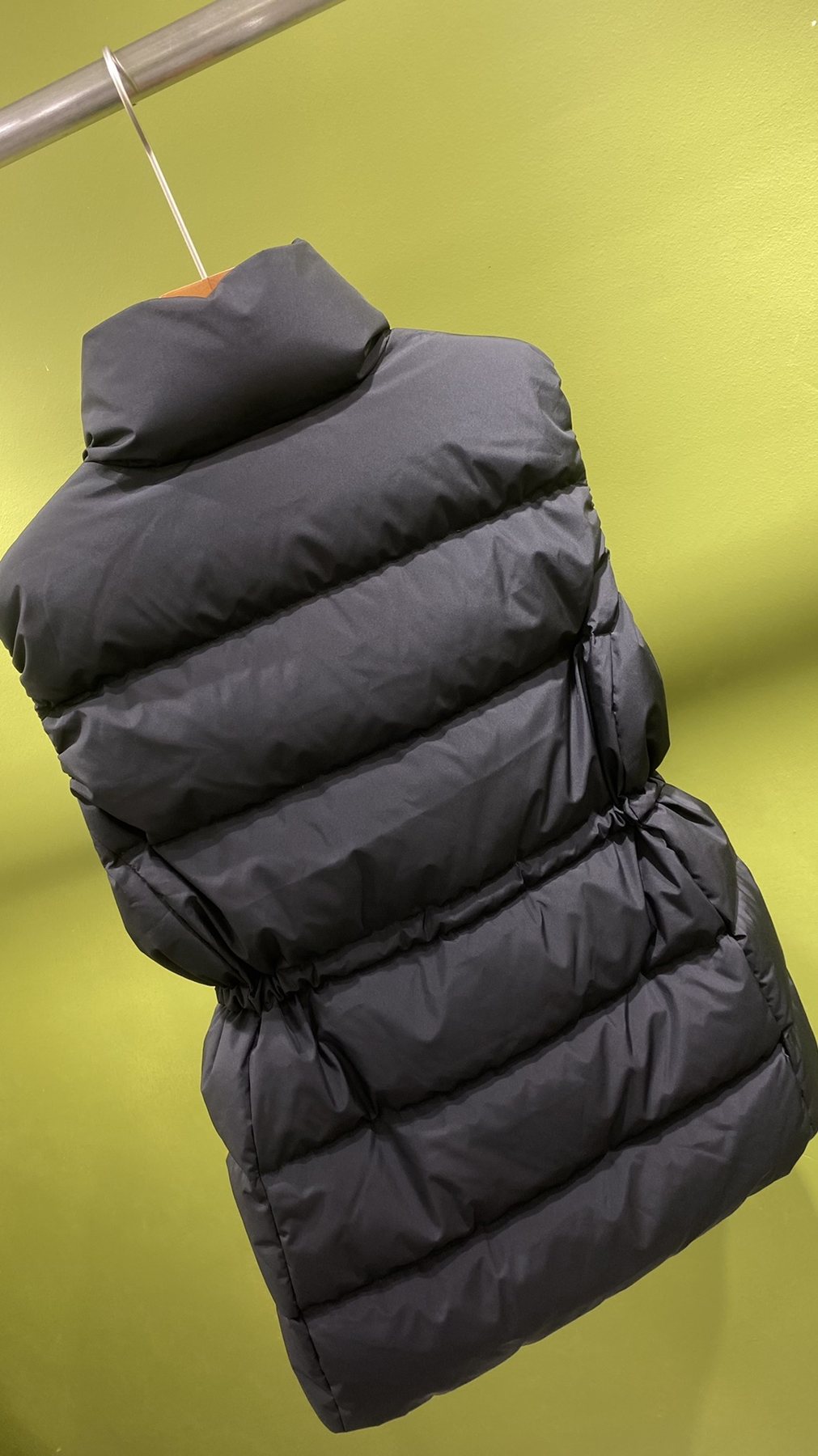 Moncler Longline Quilted Down Vest — back
