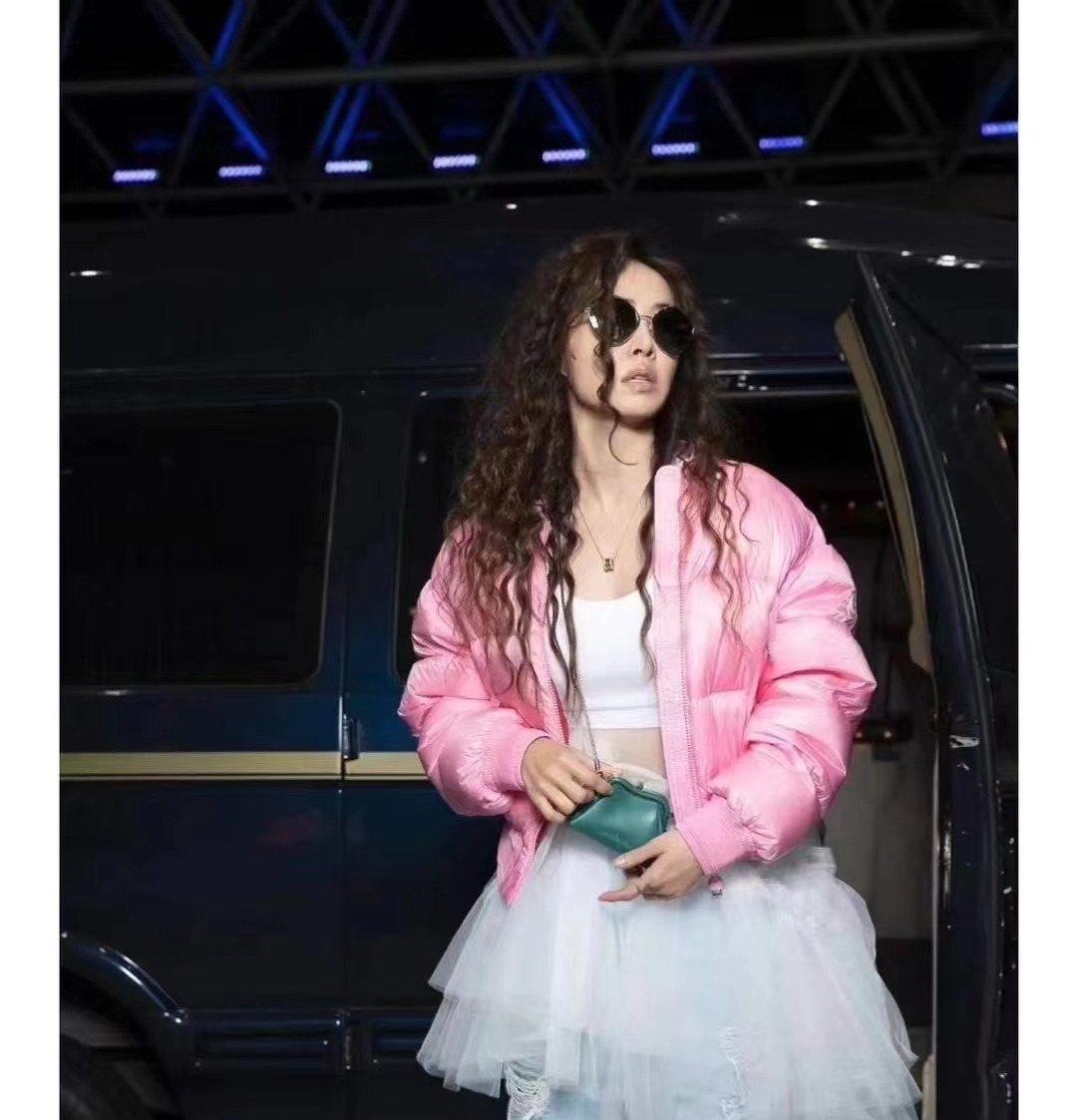 Moncler Quilted Cropped Puffer Coat — model