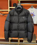 Prada Black Tonal Panel Puffer Jacket — hero