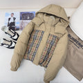 Burberry Checked-Panel Hooded Puffer Jacket — hero