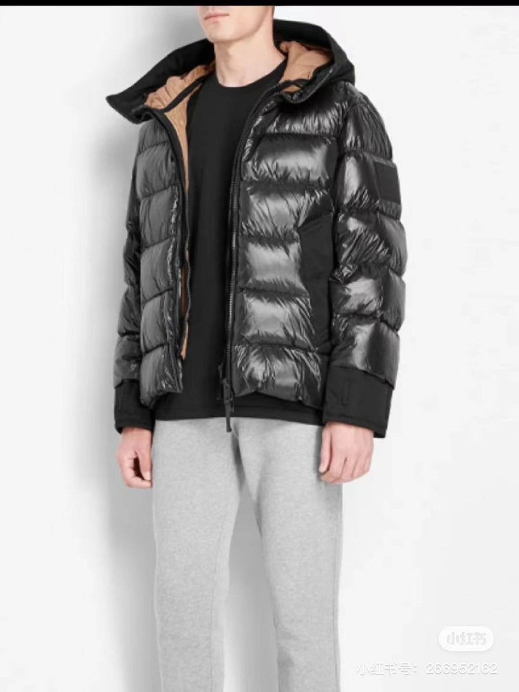 Burberry Black Hooded Quilted Puffer Jacket — context