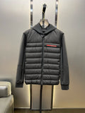 Prada Black Hooded Quilted Jacket — hero