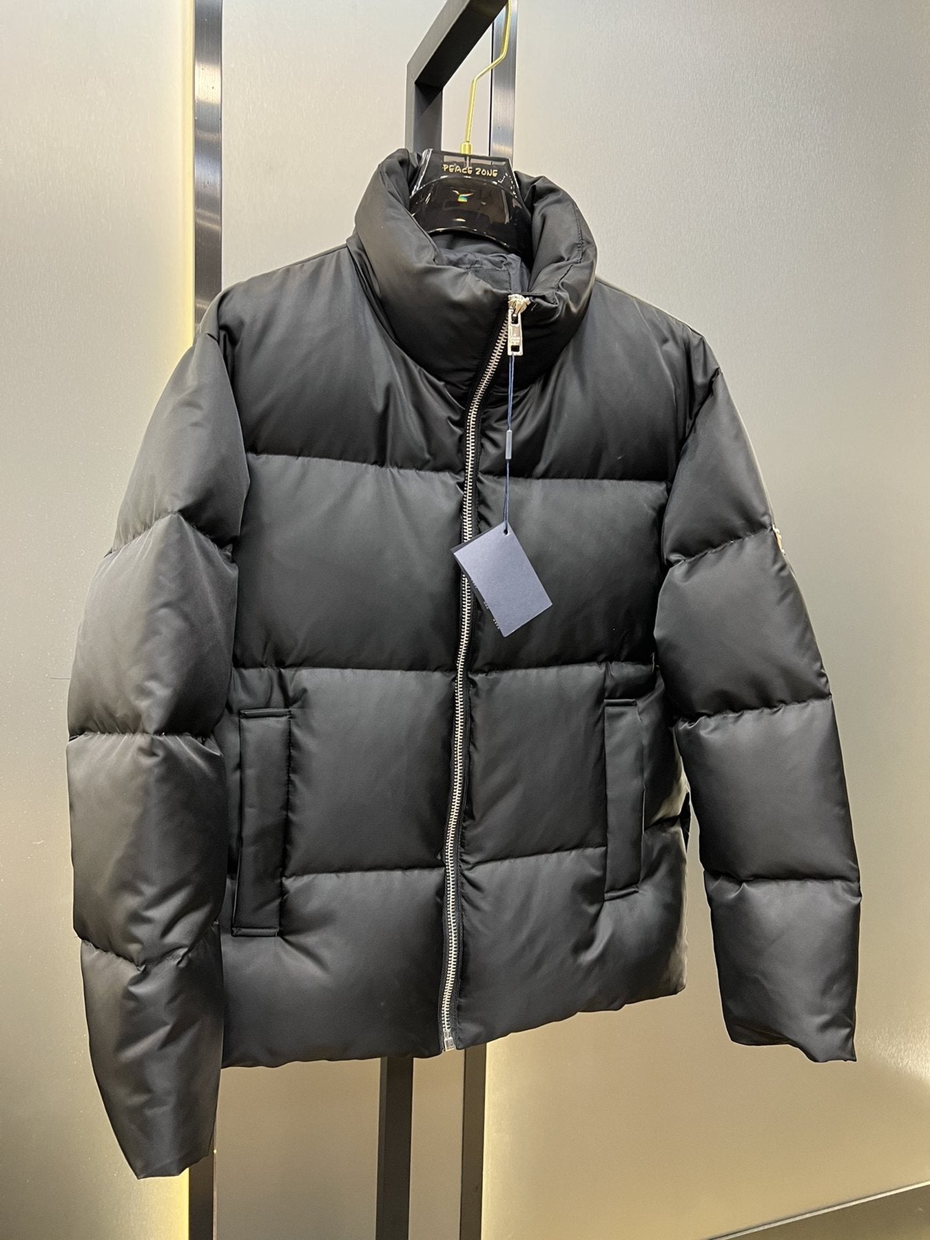 Prada Black Quilted Puffer Jacket — front