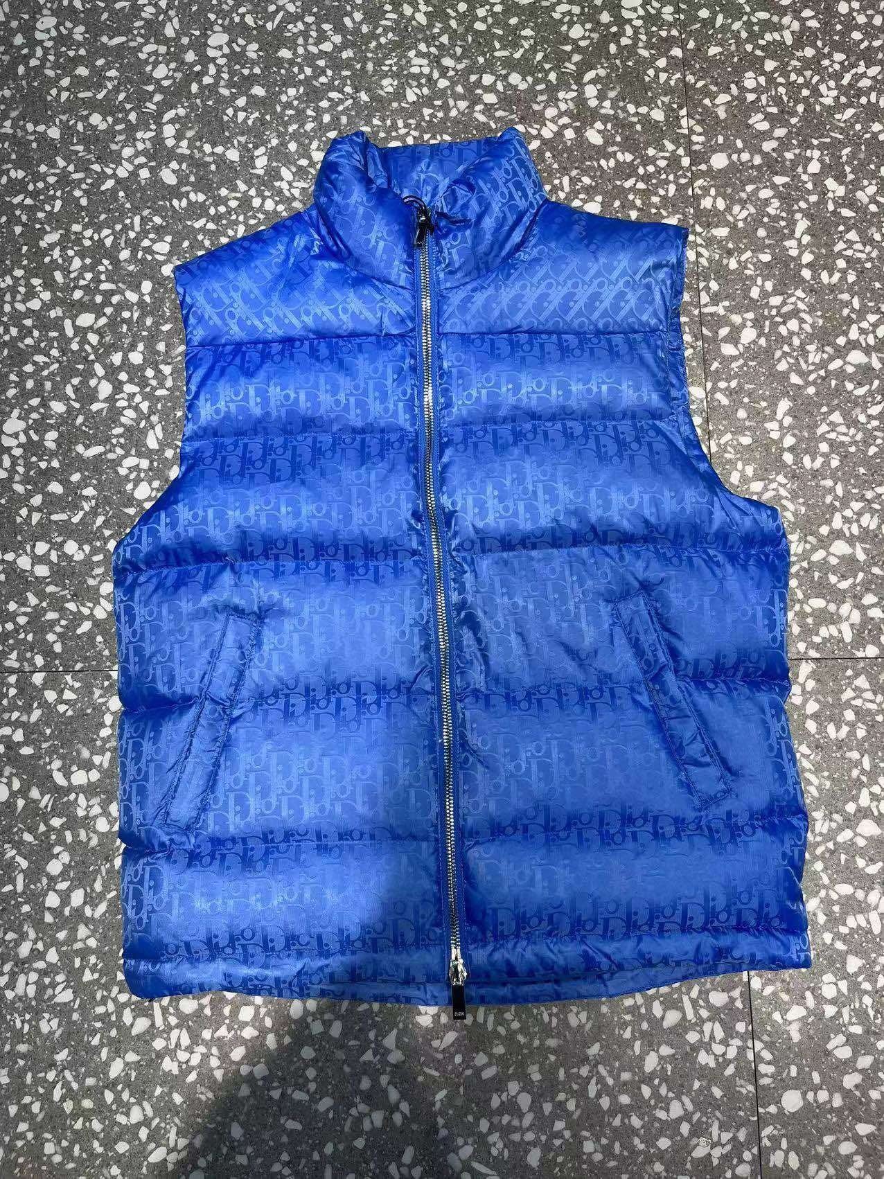 Dior All-Over Pattern Quilted Down Vest — front