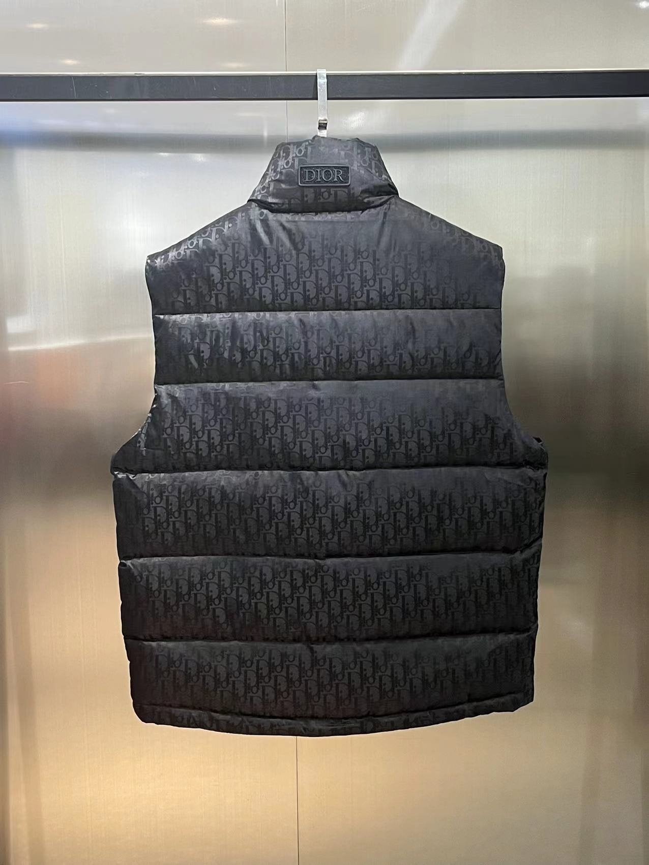Dior All-Over Pattern Quilted Down Vest — back