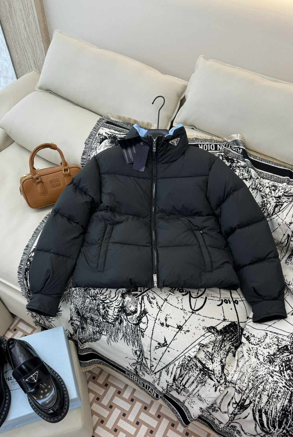 Prada Reversible Quilted Puffer Jacket — context
