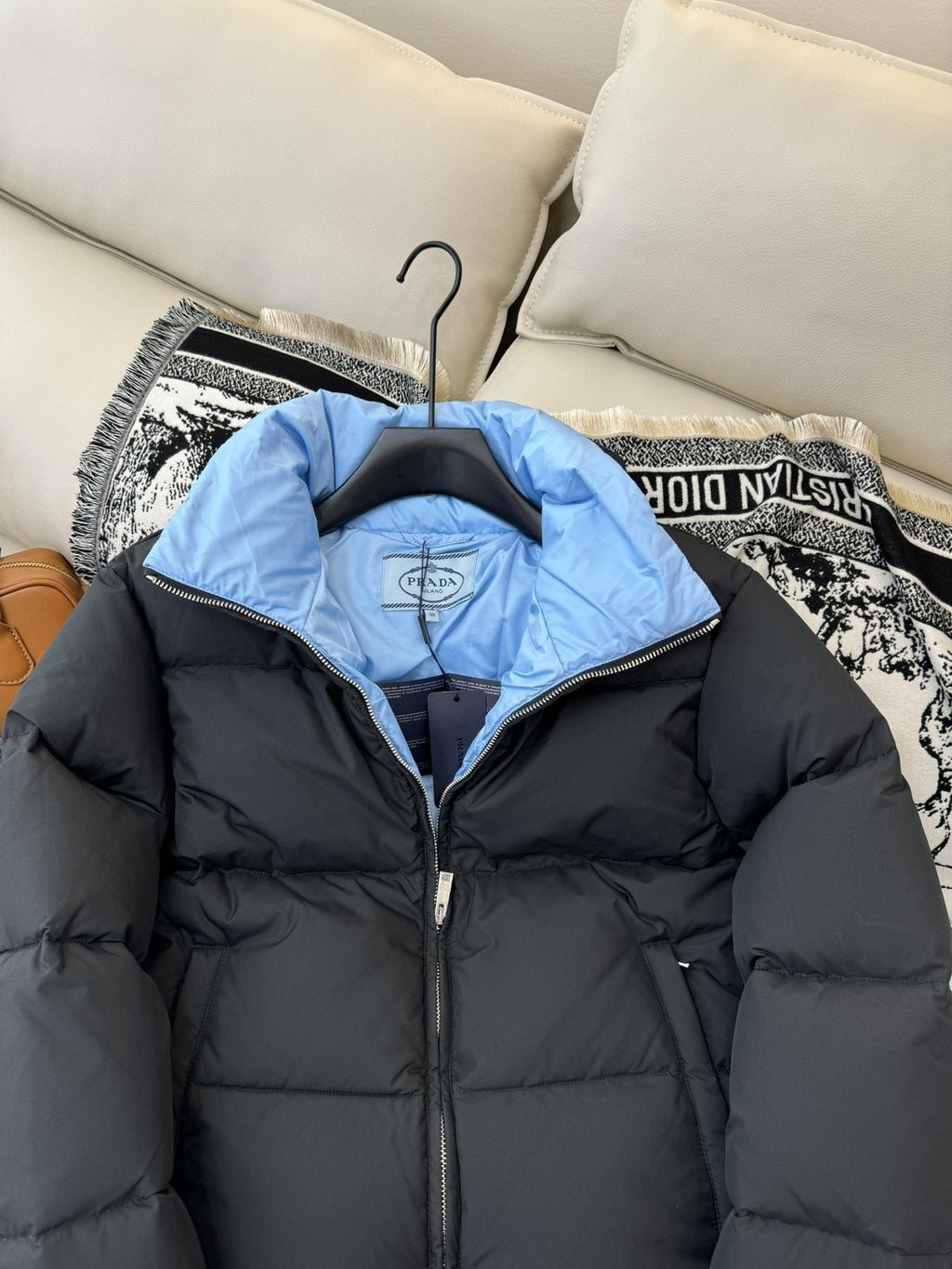 Prada Reversible Quilted Puffer Jacket — detail