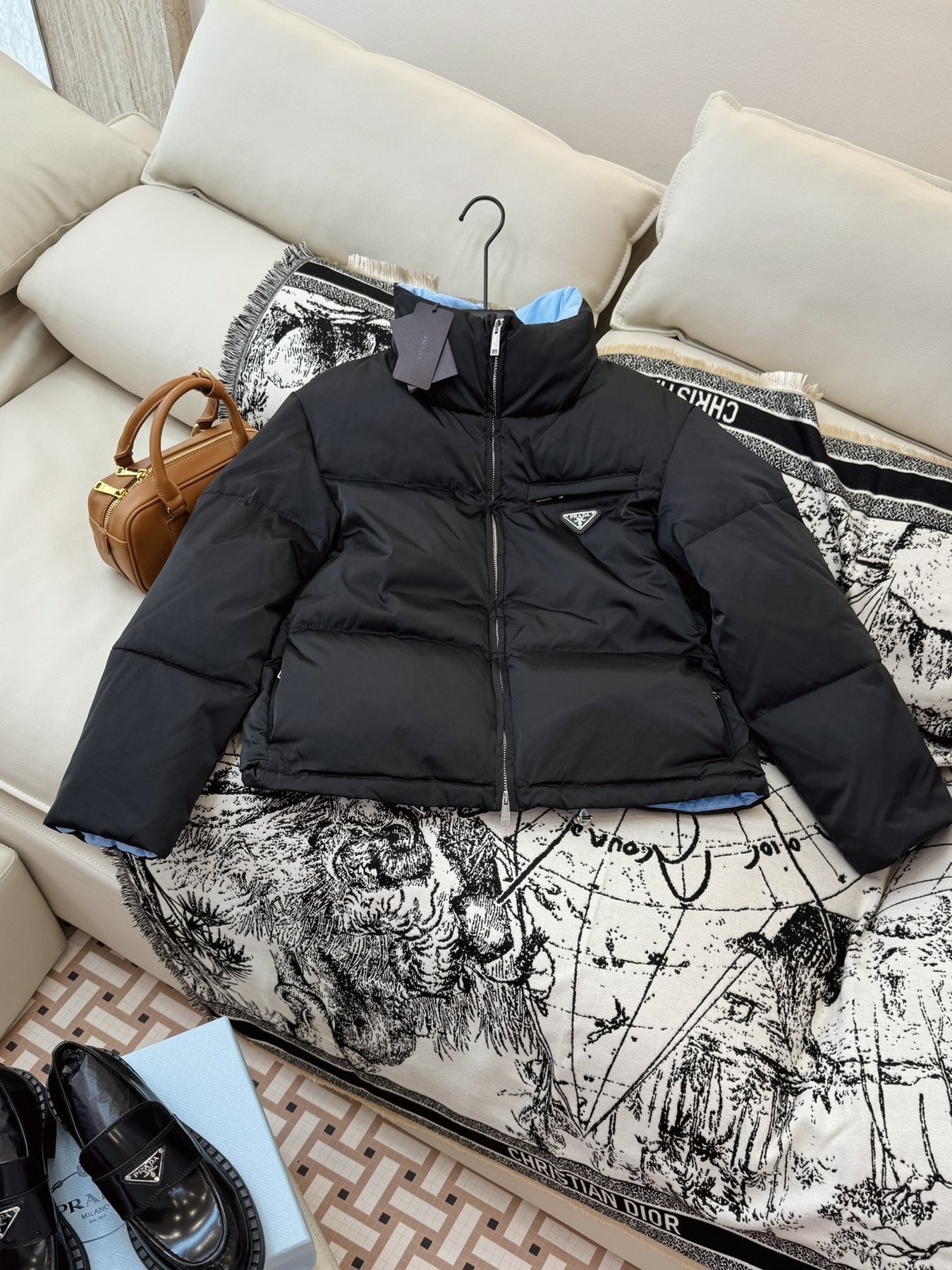 Prada Reversible Quilted Puffer Jacket — context