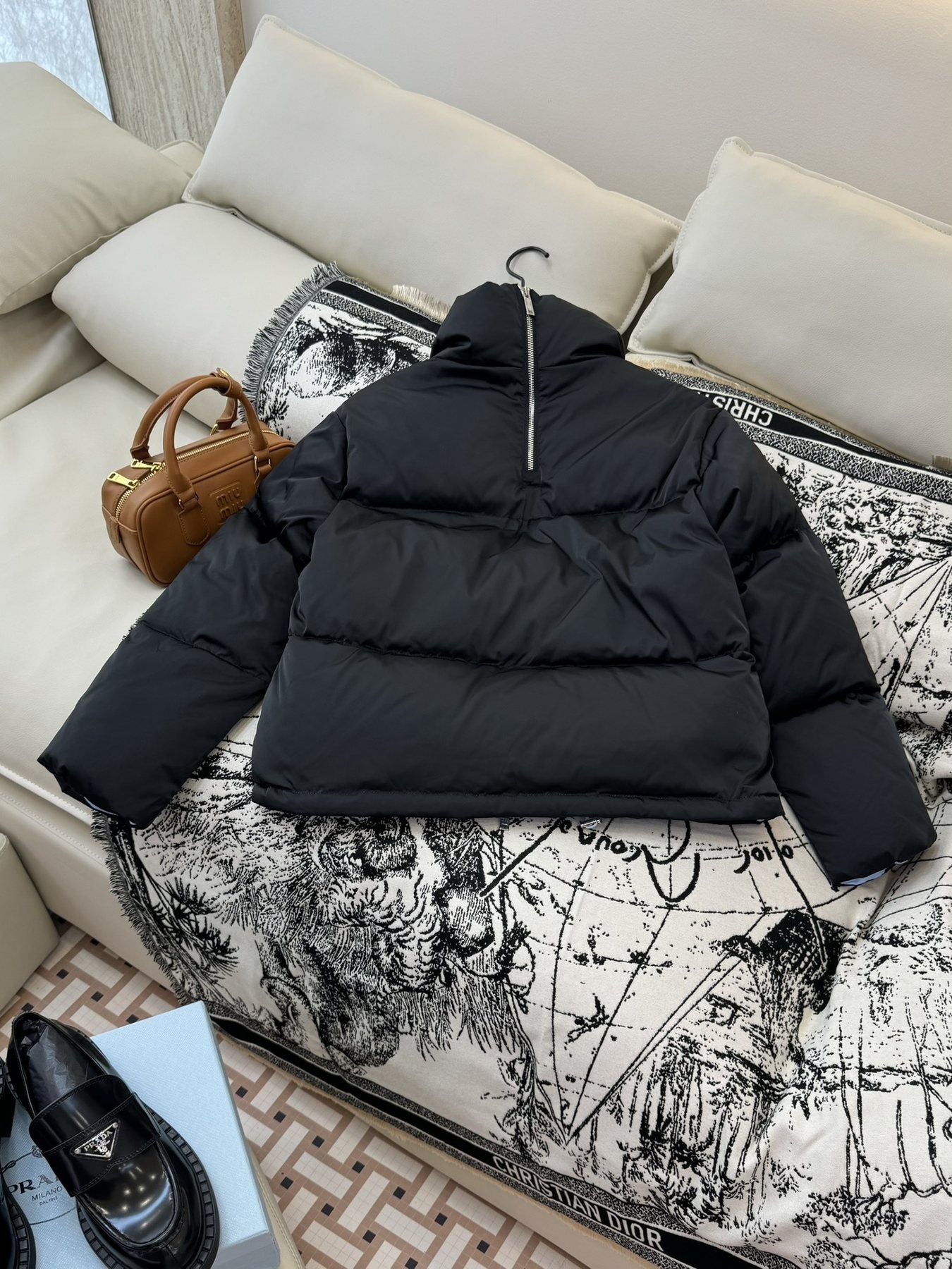 Prada Reversible Quilted Puffer Jacket — context