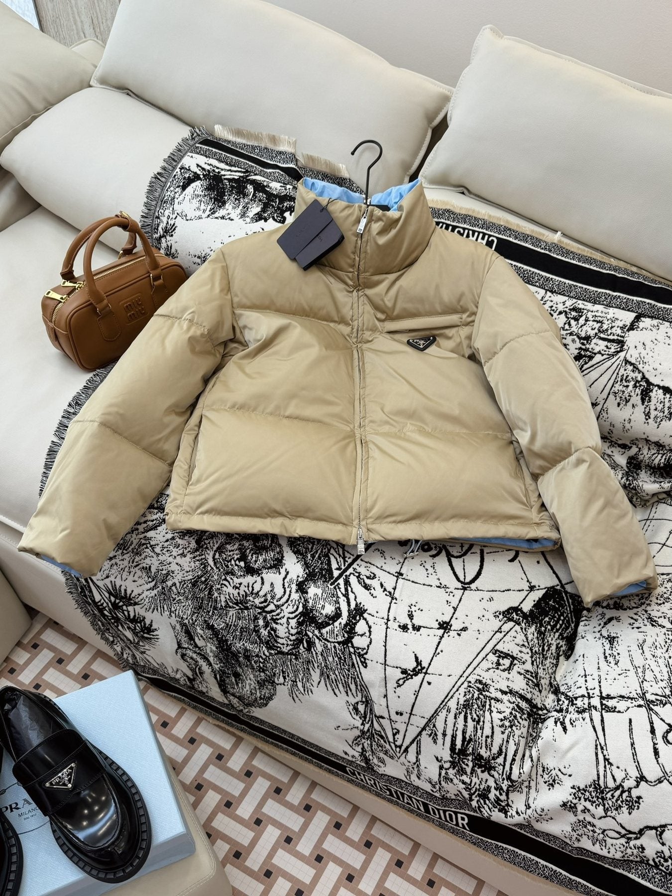Prada Reversible Quilted Puffer Jacket — hang_tag