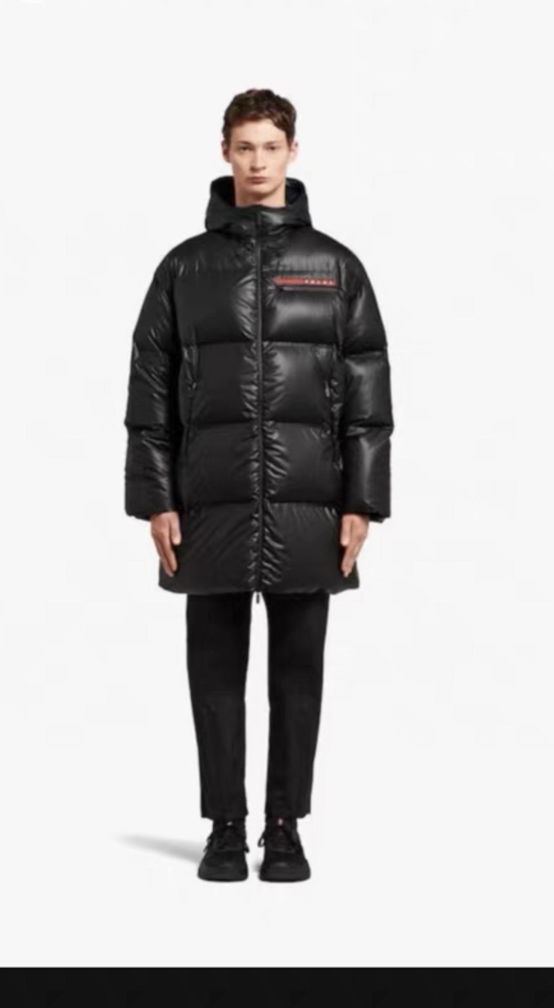 Prada Hooded Long Down Jacket — hero
