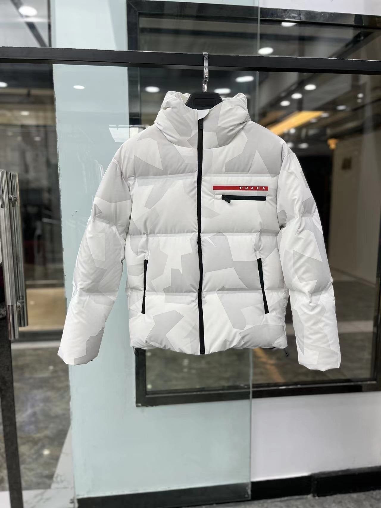 Prada Women's Camouflage Short Down Jacket — hero